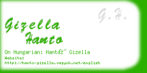 gizella hanto business card